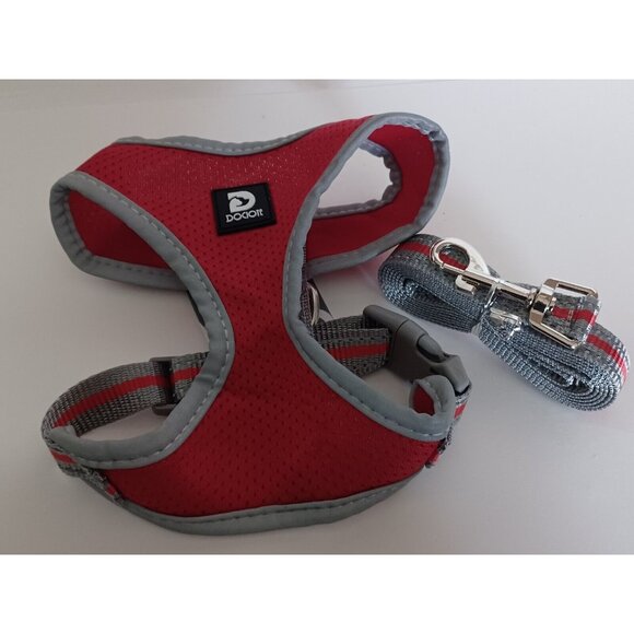 Dociote Dog Harness  SMALL Mesh Reflective Adjustable Lightweight , RED - Picture 2 of 13